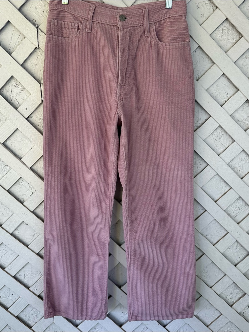 Levi's Light Lavender Corduroy Pants Ribcage Straight Sz 28
